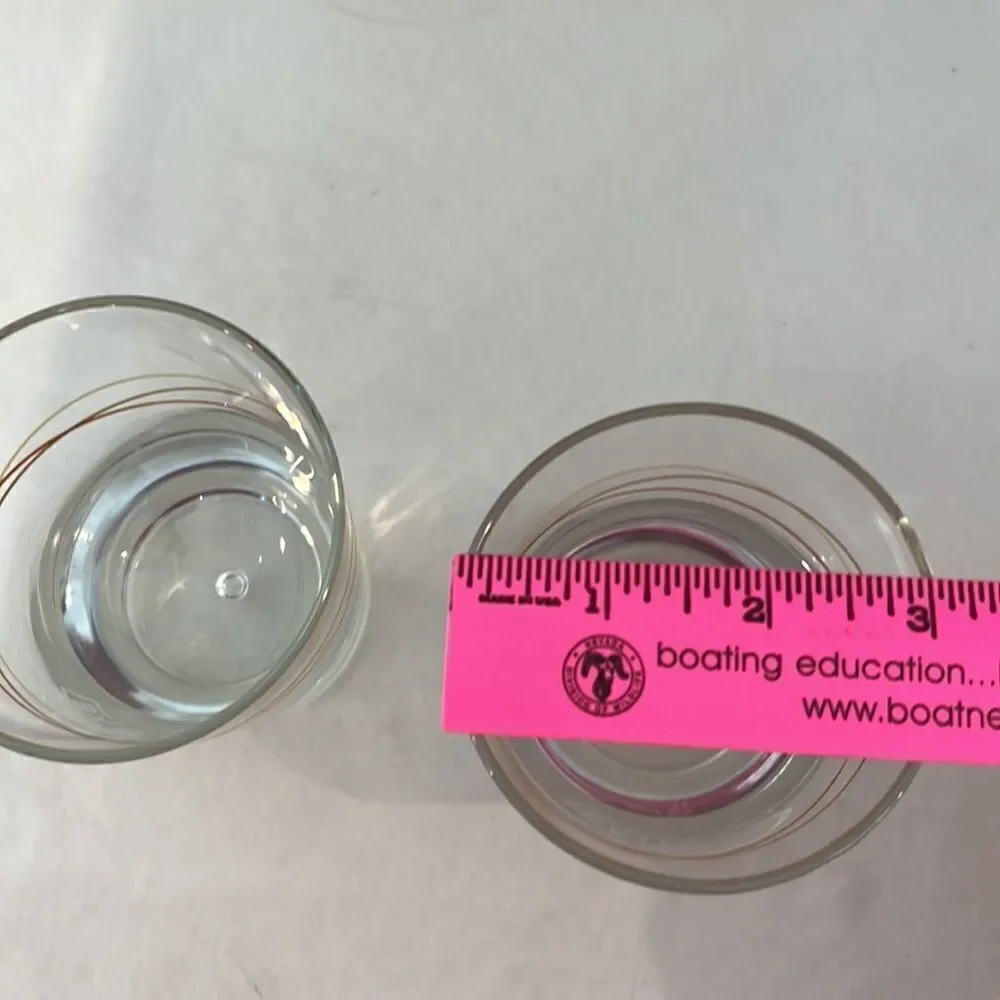Baileys Rocks Glass 8 Oz Each 4 1/4 In Tall 3 In Round Set 2 Liquor Bar Cocktail
